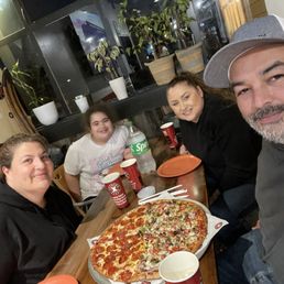 We got a half yard and half pepperoni pizza was delicious We got a half yard and half pepperoni pizza was delicious