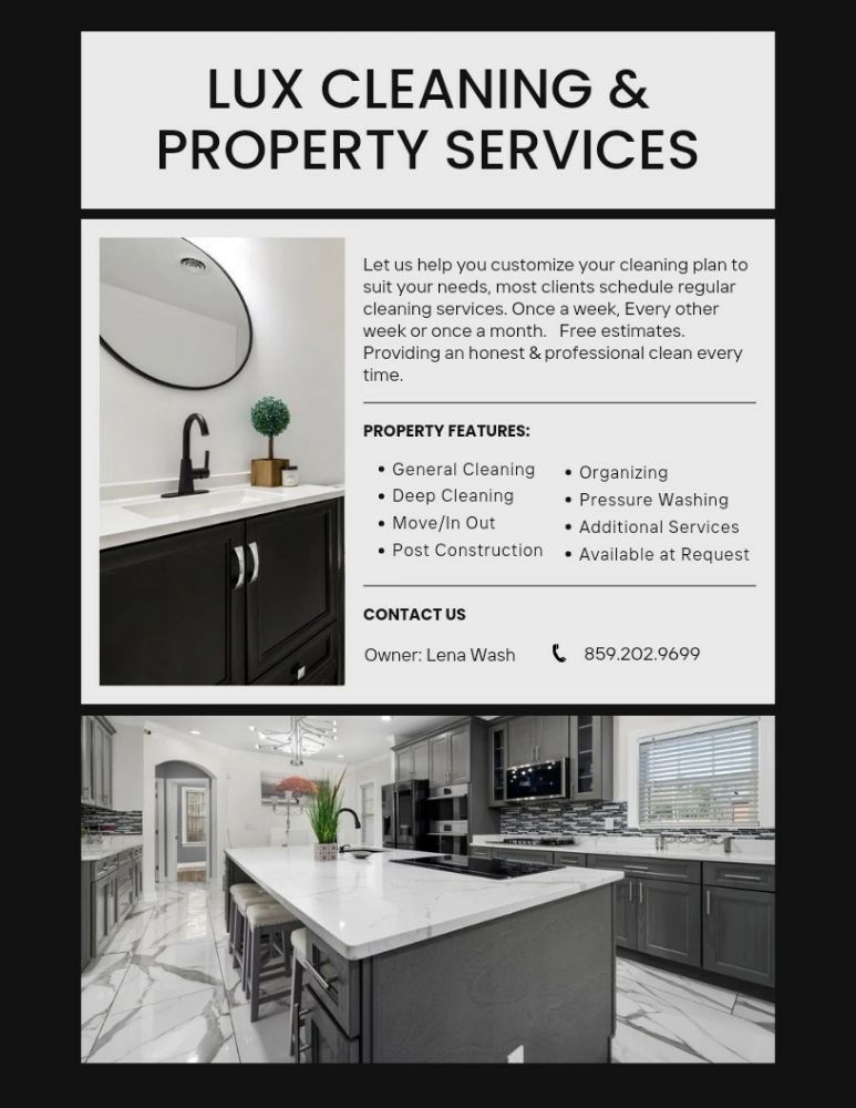 LUX CLEAN & PROPERTY SERVICES Updated October 2024 Request a Quote