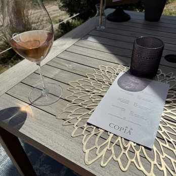 Copia Vineyards and Winery - Glass of rose - Wine Tasting Room Near Me - Paso Robles, California Copia Vineyards and Winery - Glass of rose - Wine Tasting Room Near Me - Paso Robles, California
