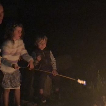 Tiny House Block - Roasting marshmallows at the fire pit - Vacation Rentals Near Me - Mount Laguna, California