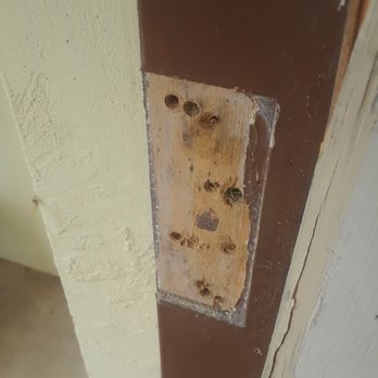 Jetson TV & Appliance - Damaged hinges with extra holes that compromise the integrity of our home. - Appliances Near Me - Vero Beach, Florida Jetson TV & Appliance - Damaged hinges with extra holes that compromise the integrity of our home. - Appliances Near Me - Vero Beach, Florida