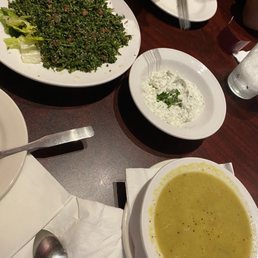 Appetizers:Cucumber with Yogurtcucumber Tabbouleh Salad Lentil Soup Appetizers:Cucumber with Yogurtcucumber Tabbouleh Salad Lentil Soup
