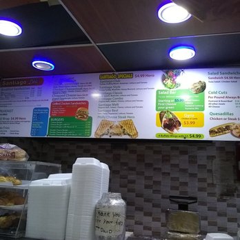 Santiago Deli - the menu of the restaurant - Delis Near Me - New York, New York Santiago Deli - the menu of the restaurant - Delis Near Me - New York, New York