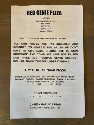 Menu photo 3 Red Genie Pizza Ocean Shores, WA Menu photo 3 Red Genie Pizza Ocean Shores, WA