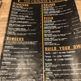 Crowbar & Grill - Menu - Burgers Near Me - Laramie, Wyoming
