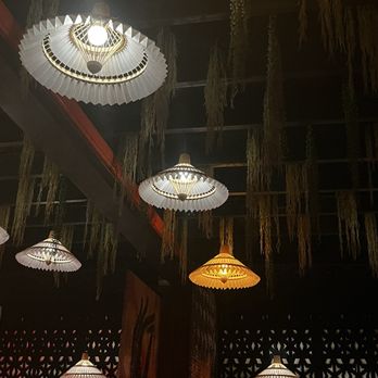 Bodhi Kitchen - The ceiling decor and lighting. The orange lights flicker like a flame. - Pan Asian Near Me - Rehoboth Beach, Delaware Bodhi Kitchen - The ceiling decor and lighting. The orange lights flicker like a flame. - Pan Asian Near Me - Rehoboth Beach, Delaware
