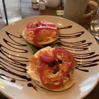 Hearth Cafe - Bagel with cream cheese and salmon - Breakfast & Brunch Near Me - Mansfield, Texas Hearth Cafe - Bagel with cream cheese and salmon - Breakfast & Brunch Near Me - Mansfield, Texas