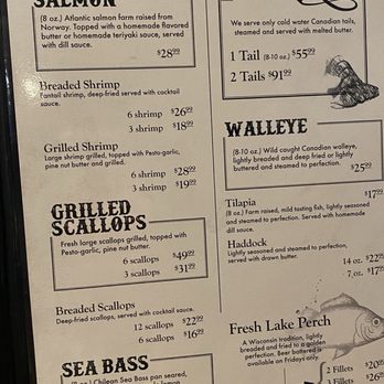 Schwarz's Supper Club - Menu (3/4) - 7/2025 - New American Near Me - New Holstein, Wisconsin