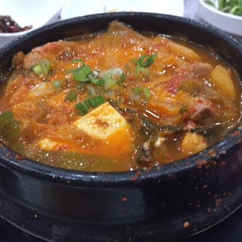 Hahm Ji Bach - Kimchee stew that came with set - Korean Near Me - Flushing, New York Hahm Ji Bach - Kimchee stew that came with set - Korean Near Me - Flushing, New York