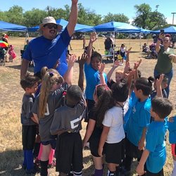 N Zone Sports Central Texas - Coach Michael giving a pep talk to the kids before heading to the field!