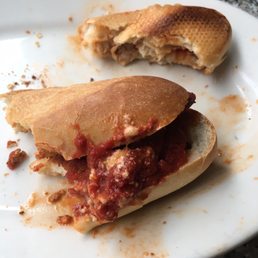 The remains of an outstanding chicken Parmesan sub! Yes, I finished it. The remains of an outstanding chicken Parmesan sub! Yes, I finished it.