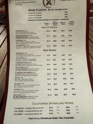 Menu photo 1 The Wine Experience Monterey, CA Menu photo 1 The Wine Experience Monterey, CA