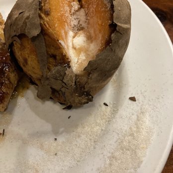 LongHorn Steakhouse - White sugar instead of brown sugar on a sweet potato - Steakhouses Near Me - Dalton, Georgia