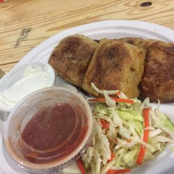 Lui's Euroshak - Beef, Chicken and Steak meat pockets were amazing dipped in their homemade sour cream sauce. Must try!!
