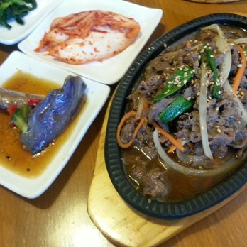 Makkal Chon - Bulgogi beef and two of the 8 Banchan appetizers we received - Korean Near Me - Toronto, Ontario Makkal Chon - Bulgogi beef and two of the 8 Banchan appetizers we received - Korean Near Me - Toronto, Ontario