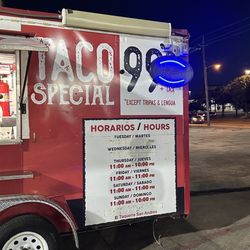 Taqueria San Andres - The hours they're open and their "taco special" which is only 99¢!!!