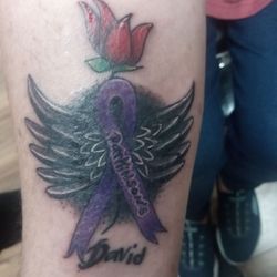 Private Ink Tattoo - This tatoo is in support of Parkinson.
