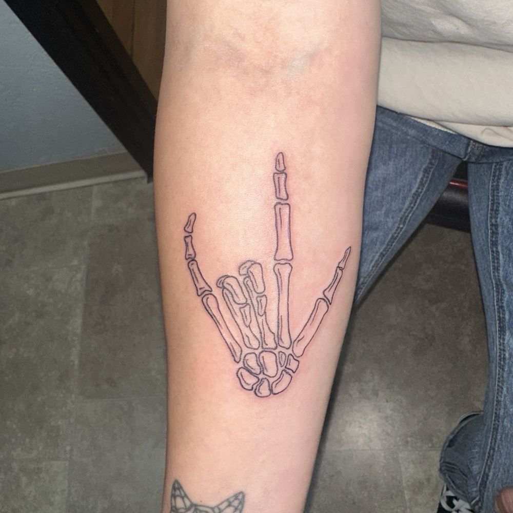 Born with a crooked pinky - had to make the most of it!! Brandon killed it with this piece!