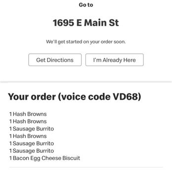 McDonald's - The order that the restaurant canceled that was placed for over 15 minutes before I even got there. - Burgers Near Me - El Cajon, California