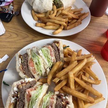 A&G Texas Weiners - Cheeseburger club and chicken Caesar wrap. - Hot Dogs Near Me - Catskill, New York