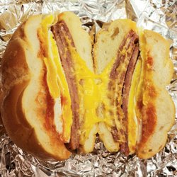 Montville Diner - Shake Hands With Breakfast: Taylor Ham, Egg and Cheese on a Roll Extra Ham, Let's ROCK!!