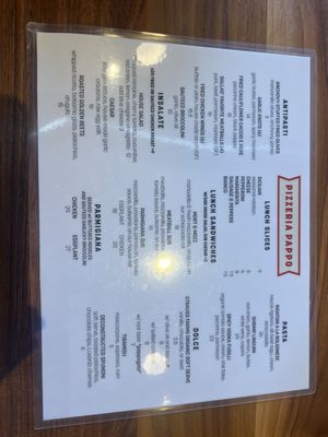 Menu photo 3 Pizzeria Pappo Alameda, CA