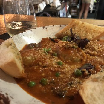 Pizzeria GM - Mushroom ravioli and on tap Pinot. Holy crap amazing - Pizza Near Me - Homewood, Alabama
