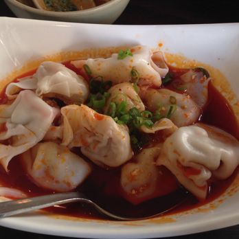 Five Spices House - Boston - Szechuan wonton with chili sauce - Szechuan Near Me - Boston, Massachusetts Five Spices House - Boston - Szechuan wonton with chili sauce - Szechuan Near Me - Boston, Massachusetts