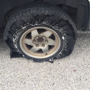 Columbus Tire Center Roadside Assistance - This was our tire before they helped us back onto the road! I would definitely use this business again if I needed to! - Tires Near Me - Columbus, Texas Columbus Tire Center Roadside Assistance - This was our tire before they helped us back onto the road! I would definitely use this business again if I needed to! - Tires Near Me - Columbus, Texas