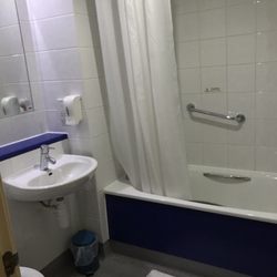 Good sized and practical bathroom.
