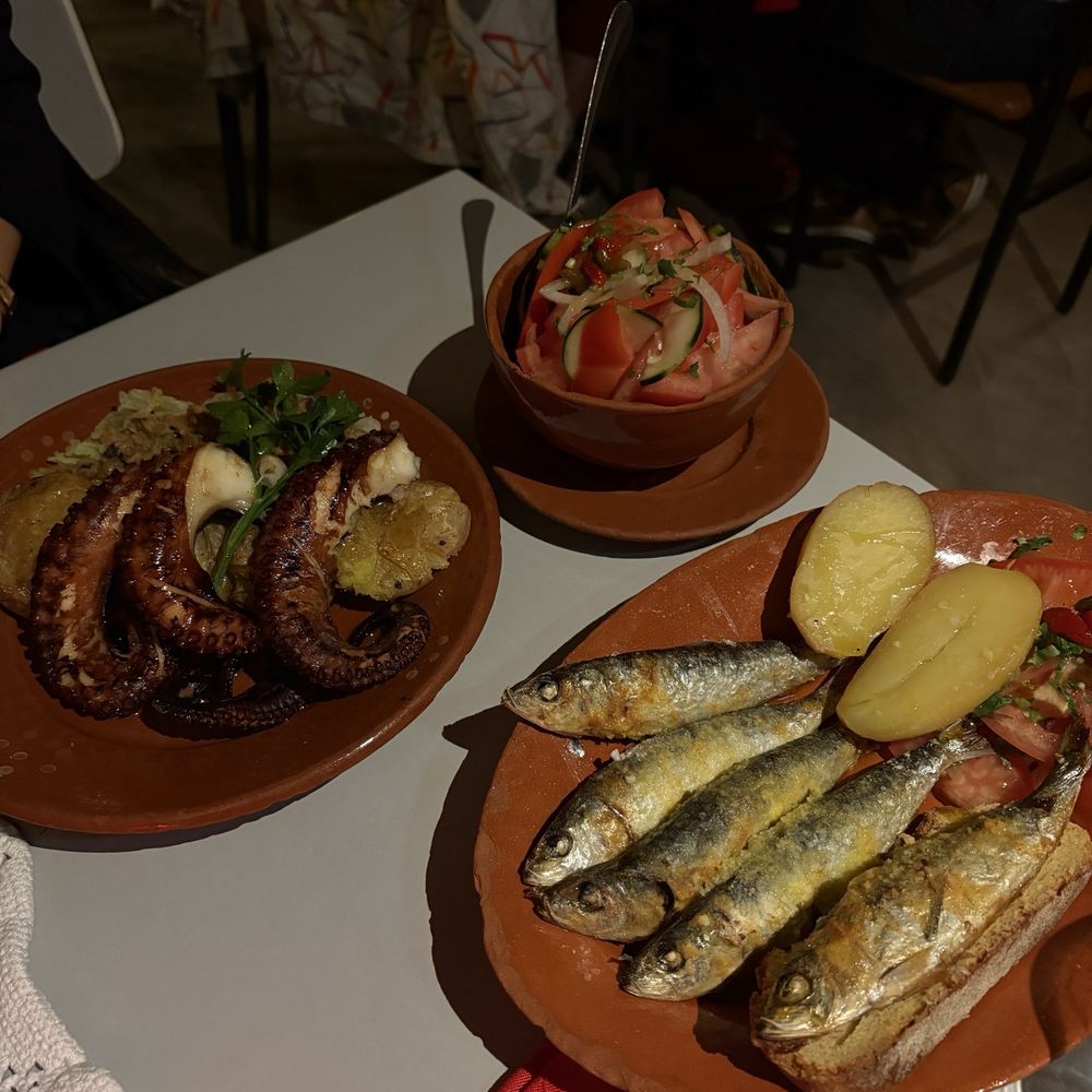 Fish, Octopus, Tomato Salad