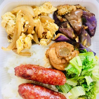 Lee's Garden - Taiwanese Sausage Rice (Daily Combo S) - Taiwanese Near Me - Alhambra, California
