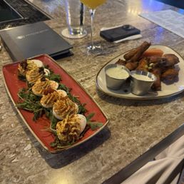 Deviled Eggs (6) and Jumbo Chicken Wings (8)