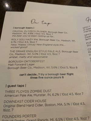 Menu photo 5 The Borough Kitchen and Cocktails Madison, WI Menu photo 5 The Borough Kitchen and Cocktails Madison, WI