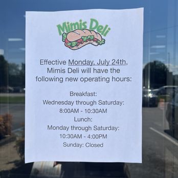 Mimis Deli - Hours - Delis Near Me - Hixson, Tennessee