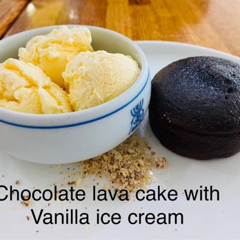 O'Kims - Chocolate lava cake with vanilla ice cream - Korean Near Me - Honolulu, Hawaii