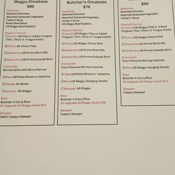 Wagyu Butcher - Food menu sets - Japanese Near Me - Torrance, California