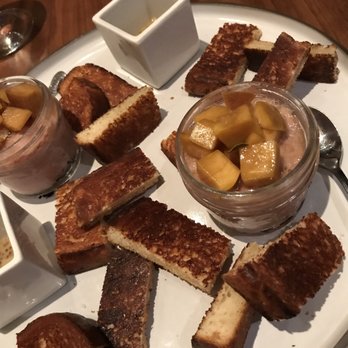 Solomon's - Ham hock rillettes with country loaf bread, pickled peaches, ipa mustard - Desserts Near Me - Bend, Oregon