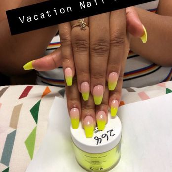 Vacation Nail Bar - Ombré dip powder+tip added - Nail Salons Near Me - The Colony, Texas Vacation Nail Bar - Ombré dip powder+tip added - Nail Salons Near Me - The Colony, Texas