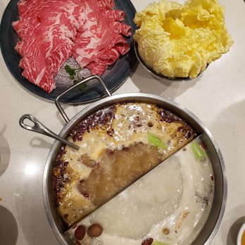 Happy Lamb Hot Pot - Napa Cabbage ($6.99) and House of Two Broths ($15.99) - Hot Pot Near Me - Richmond, British Columbia Happy Lamb Hot Pot - Napa Cabbage ($6.99) and House of Two Broths ($15.99) - Hot Pot Near Me - Richmond, British Columbia