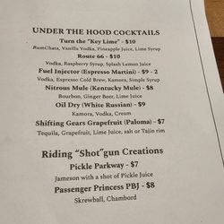 AJ's Uptown Bar & Grill - Cocktail Menu