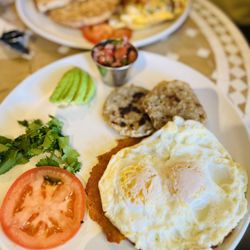 Eat Real Cafe - Breakfast - Cheesy eggs with sausage