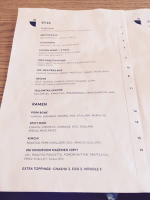 Menu photo 7 Jun-Men Ramen Bar New York, NY Menu photo 7 Jun-Men Ramen Bar New York, NY