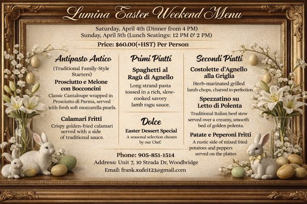Menu photo 4 Lumina Bistro Vaughan, ON Menu photo 4 Lumina Bistro Vaughan, ON