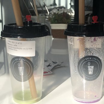 Brew Cha - Matcha latte and ube drink! Allll gone in minutes  sooo good! - Bubble Tea Near Me - San Francisco, California