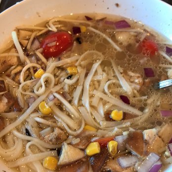 CoreLife Eatery - Broth bowl (rice noodles, brown rice, veggies, Parmesan cheese, chicken, and chicken bone broth) - Salad Near Me - Lexington, Kentucky CoreLife Eatery - Broth bowl (rice noodles, brown rice, veggies, Parmesan cheese, chicken, and chicken bone broth) - Salad Near Me - Lexington, Kentucky
