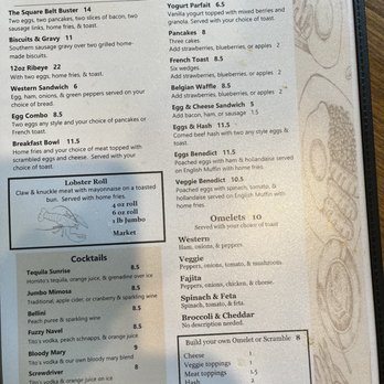 Market Square Restaurant - Breakfast menu front page - American Near Me - South Paris, Maine Market Square Restaurant - Breakfast menu front page - American Near Me - South Paris, Maine