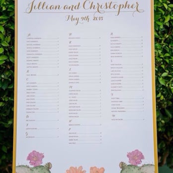 Be In Love Designs - Wedding seating chart by Be In Love Designs - Cards & Stationery Near Me - Scottsdale, Arizona