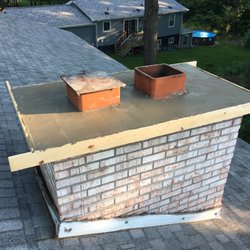 Nor'east Chimney & Vent - Partial rebuild with a new concrete crown.