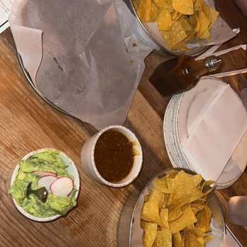 Bakersfield Nashville - Trio with Two Salsa Rojo's and One Guacamole - Tacos Near Me - Nashville, Tennessee